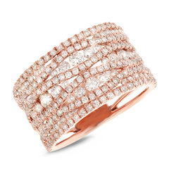 1.96ct 14k Rose Gold Diamond Lady's Ring
