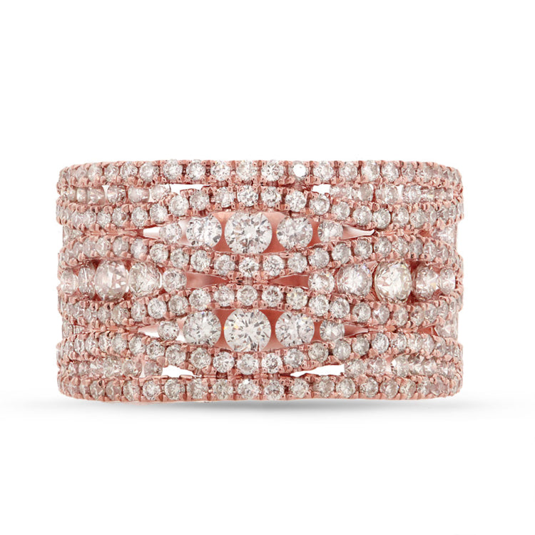 1.96ct 14k Rose Gold Diamond Lady's Ring