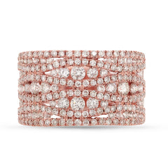 1.96ct 14k Rose Gold Diamond Lady's Ring