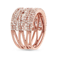 1.96ct 14k Rose Gold Diamond Lady's Ring