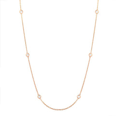 0.28ct 14k Yellow Gold 18" Diamonds By The Yard Chain