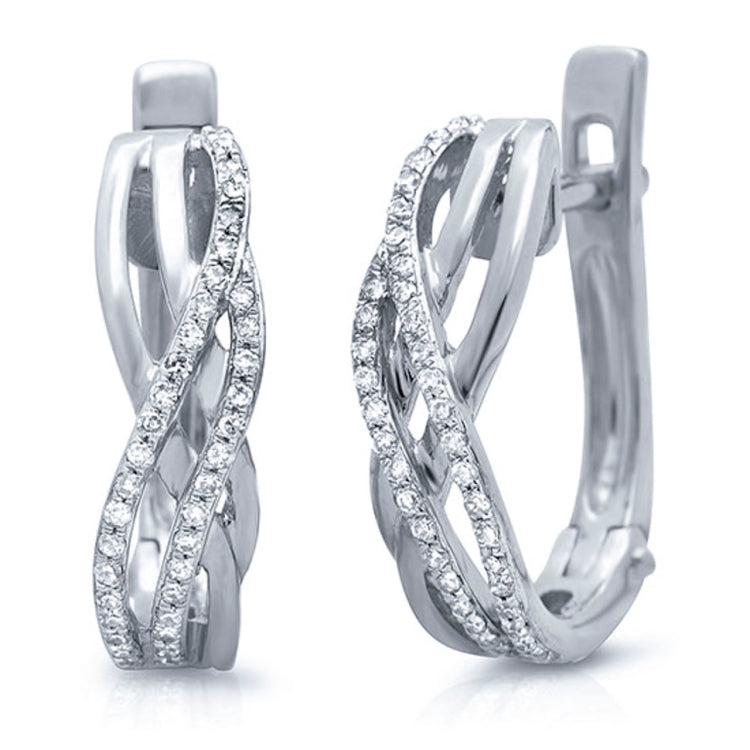 0.18ct 14k White Gold Diamond Earring