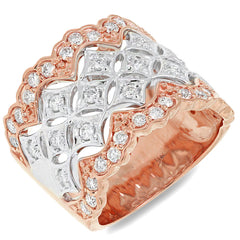 0.83ct 18k Two-tone Rose Gold Diamond Lady's Ring