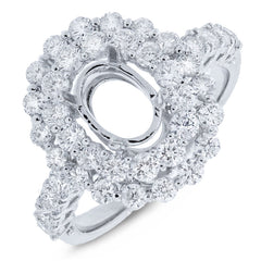 1.61ct 18k White Gold Diamond Semi-mount Ring