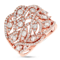 1.64ct 14k Rose Gold Diamond Lady's Ring