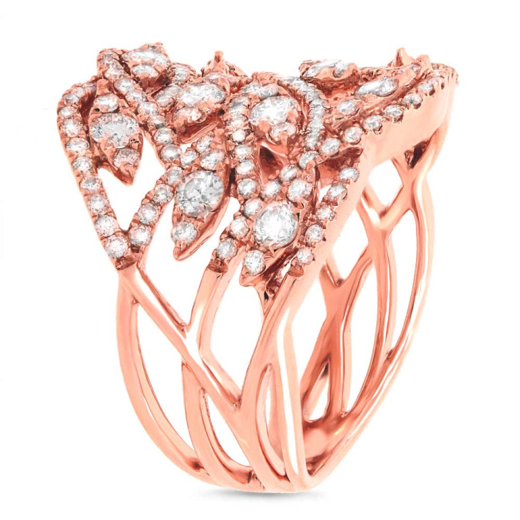 1.64ct 14k Rose Gold Diamond Lady's Ring