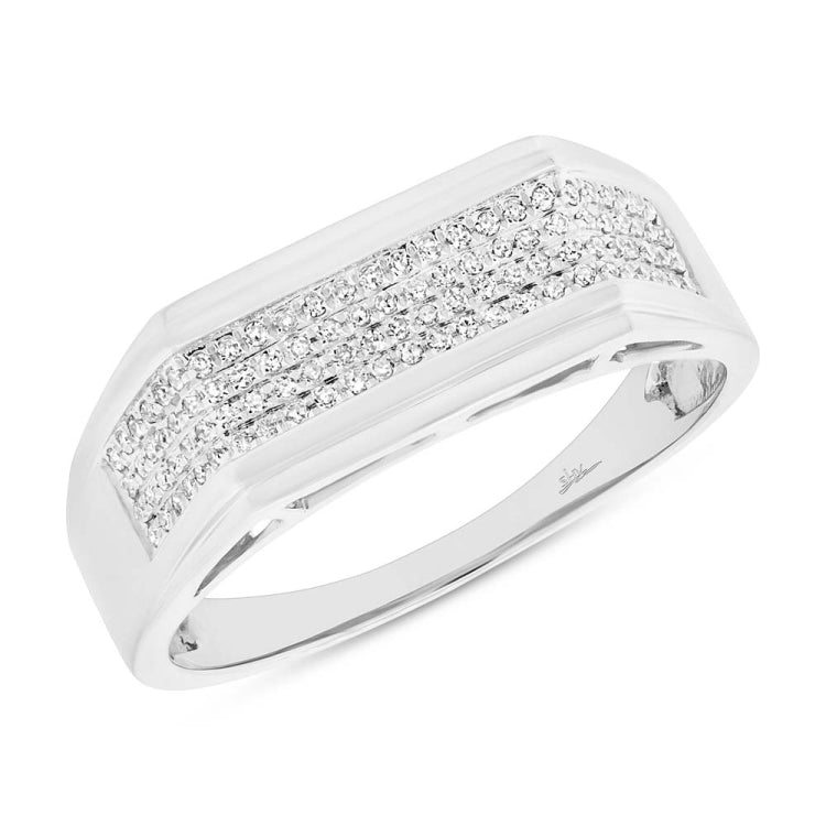 0.24ct 14k White Gold Diamond Men's Ring