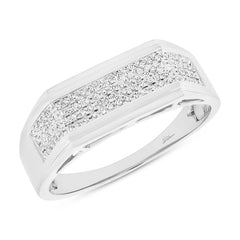 0.24ct 14k White Gold Diamond Men's Ring