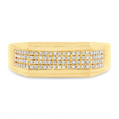 0.24ct 14k Yellow Gold Diamond Men's Ring