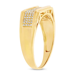0.24ct 14k Yellow Gold Diamond Men's Ring