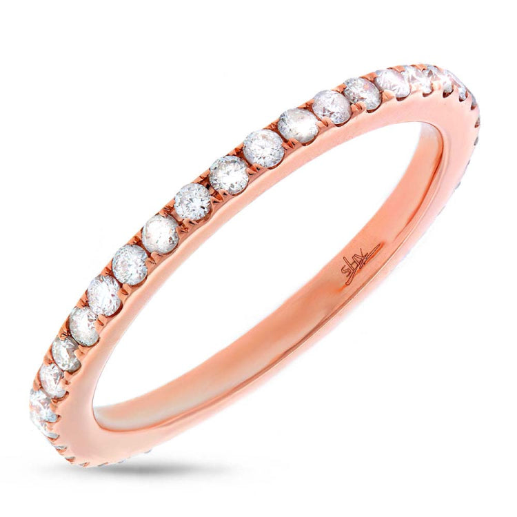 0.42ct 18k Rose Gold Diamond Eternity Band Size 4