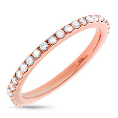 0.42ct 18k Rose Gold Diamond Eternity Band Size 4