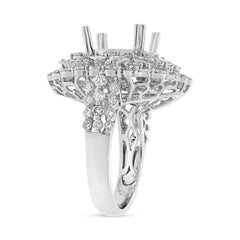 2.97ct 18k White Gold Diamond Semi-mount Ring