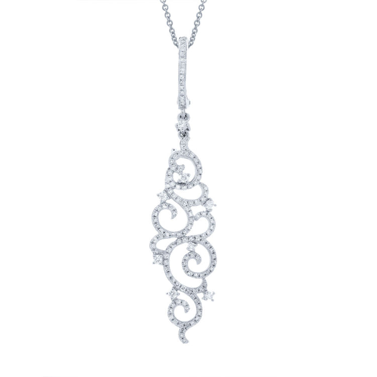 0.45ct 14k White Gold Diamond Pendant