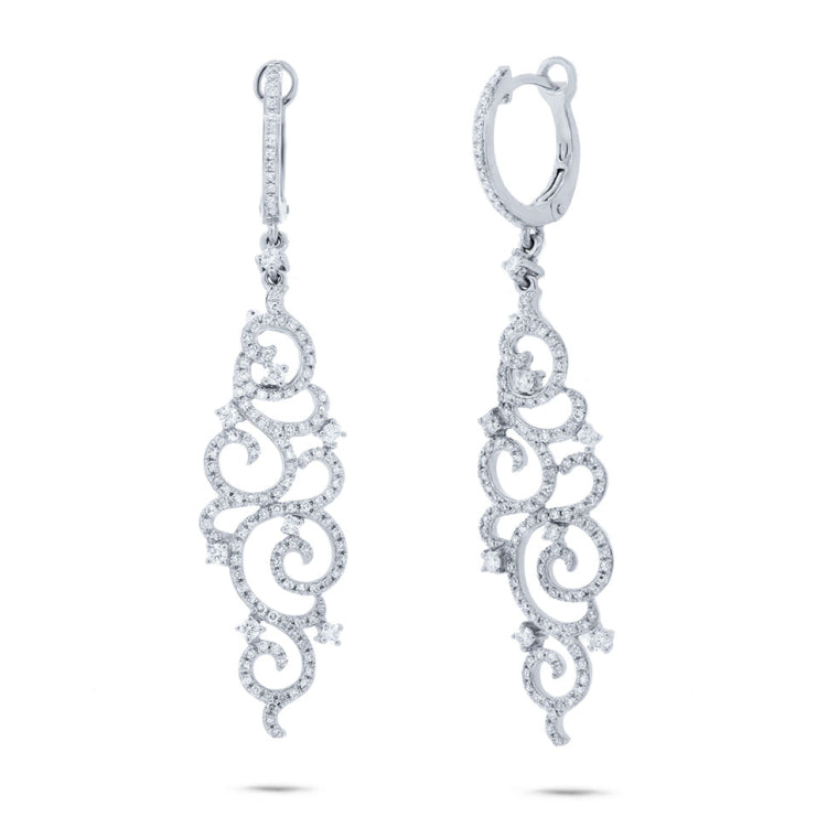 1.02ct 14k White Gold Diamond Earring