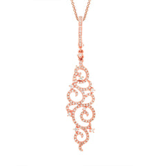 0.45ct 14k Rose Gold Diamond Pendant