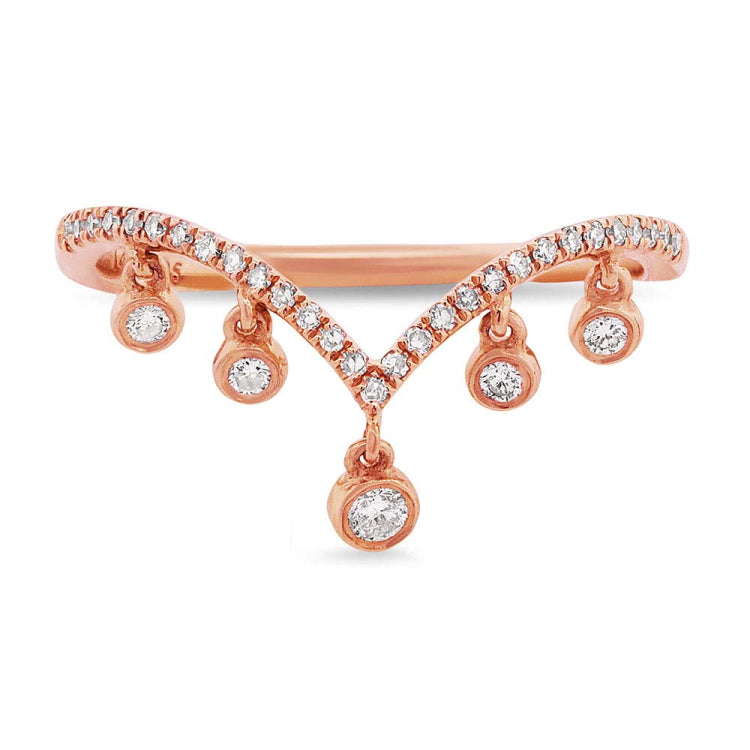 0.19ct 14k Rose Gold Diamond Lady's Ring Size 7