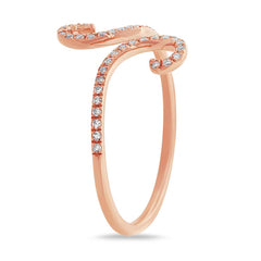 0.13ct 14k Rose Gold Diamond Lady's Ring Size 7