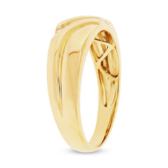 0.06ct 14k Yellow Gold Diamond Men's Band