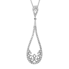 0.31ct 14k White Gold Diamond Pendant