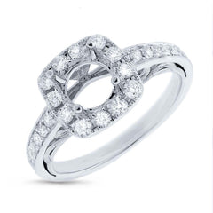 0.52ct 14k White Gold Diamond Semi-mount Ring