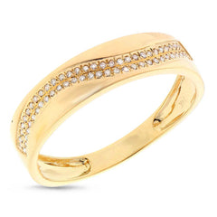 0.14ct 14k Yellow Gold Diamond Men's Band