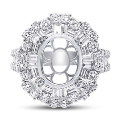 2.13ct 18k White Gold Diamond Semi-mount Ring
