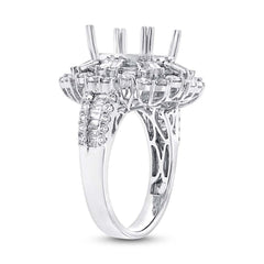 2.13ct 18k White Gold Diamond Semi-mount Ring