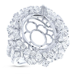 2.24ct 18k White Gold Diamond Semi-mount Ring