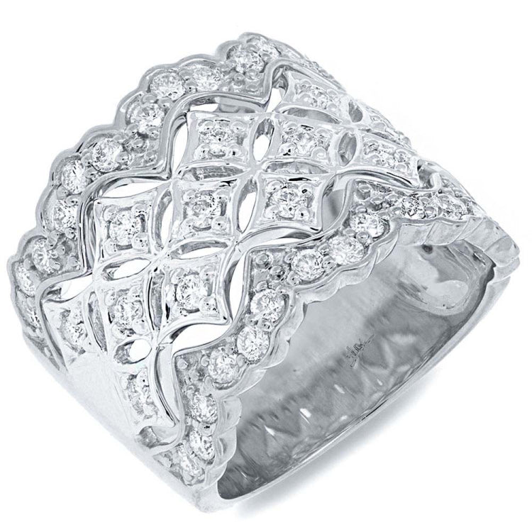 0.83ct 18k White Gold Diamond Lady's Ring