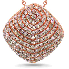 0.48ct 14k Rose Gold Diamond Pave Pendant