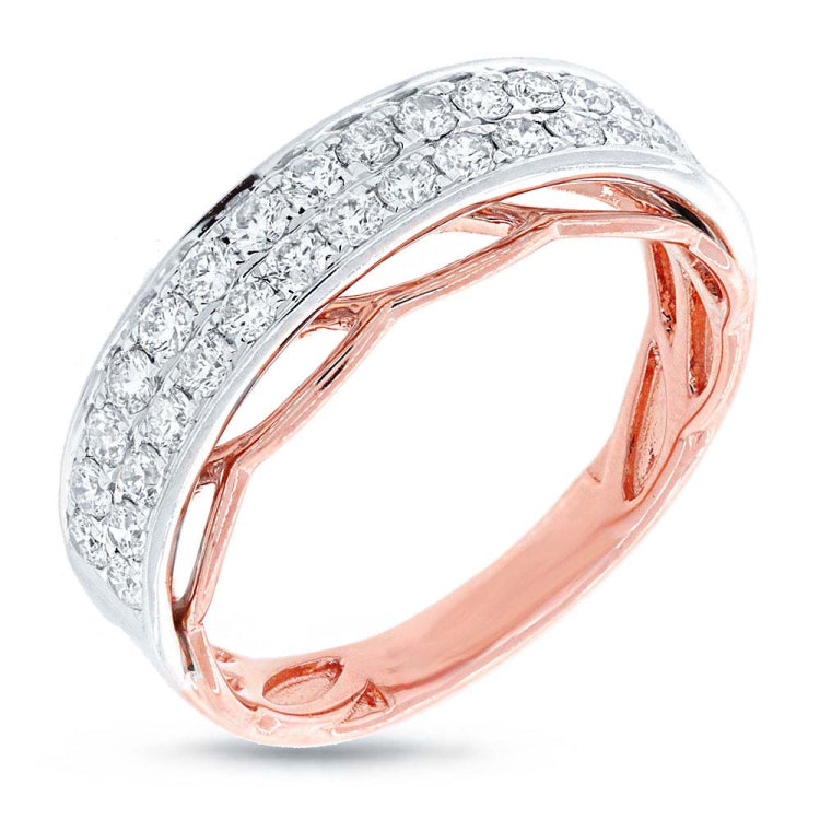 0.55ct 14k Two-tone Rose Gold Diamond Lady's Band