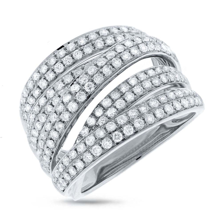 1.51ct 14k White Gold Diamond Bridge Ring