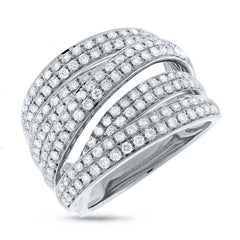 1.51ct 14k White Gold Diamond Bridge Ring