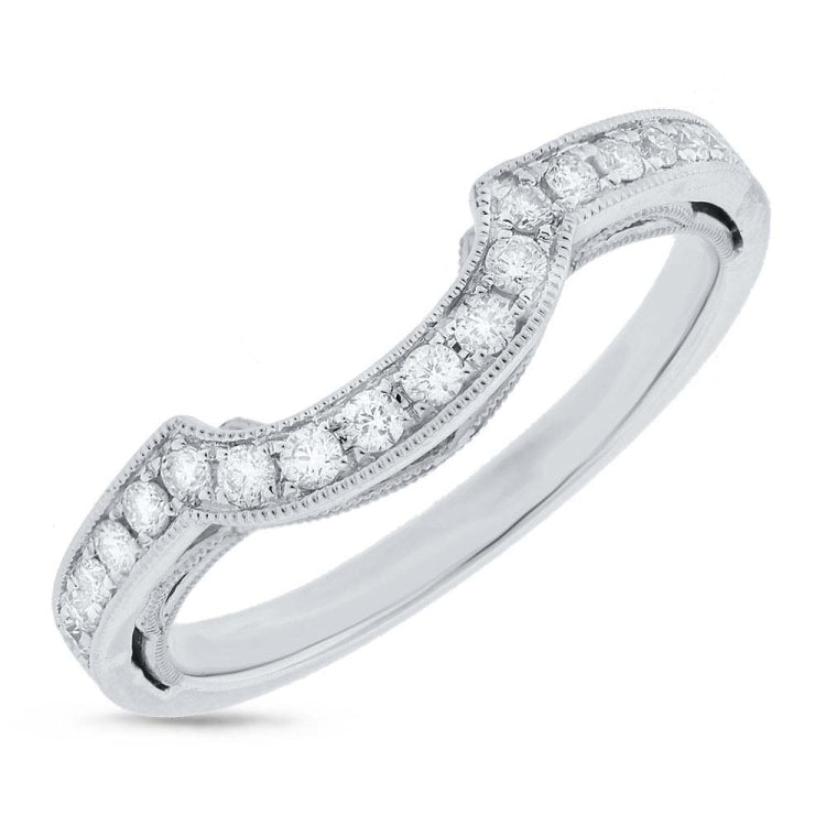 0.23ct 14k White Gold Diamond Shadow Band