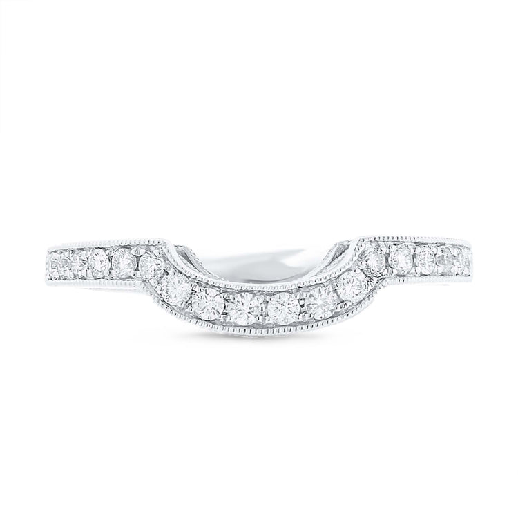 0.23ct 14k White Gold Diamond Shadow Band