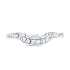 0.23ct 14k White Gold Diamond Shadow Band