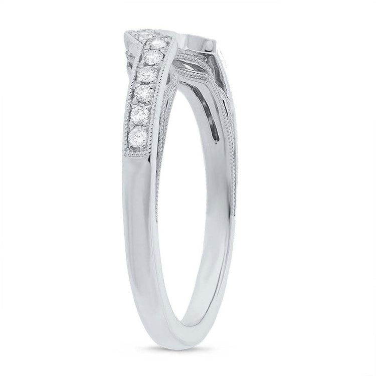 0.23ct 14k White Gold Diamond Shadow Band
