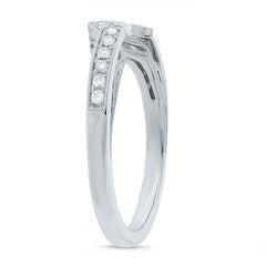 0.23ct 14k White Gold Diamond Shadow Band
