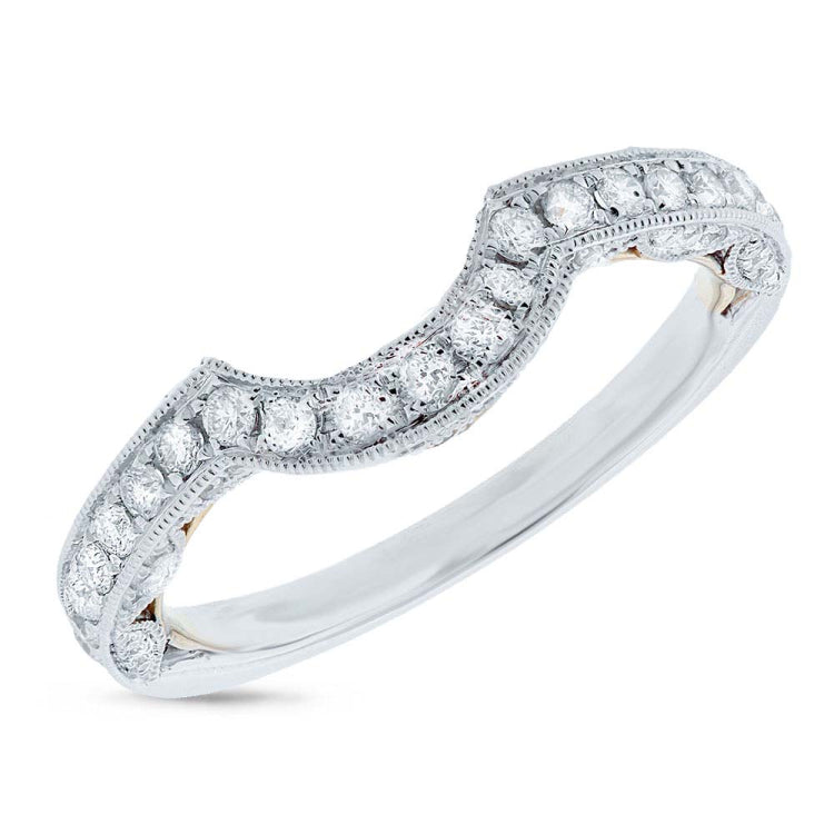 0.51ct 14k Two-tone Gold Diamond Shadow Band