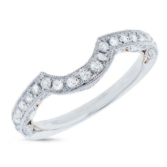 0.51ct 14k Two-tone Gold Diamond Shadow Band
