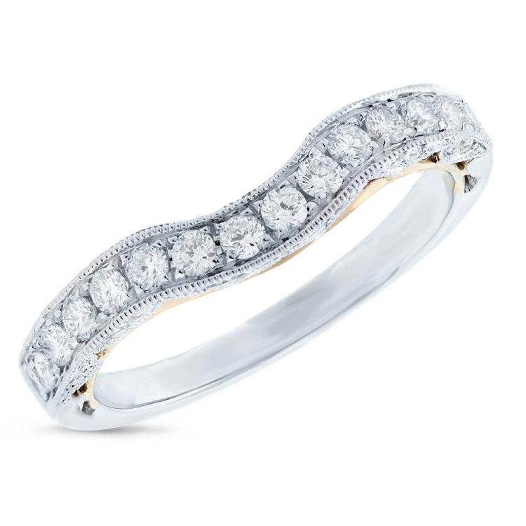 0.47ct 14k Two-tone Gold Diamond Shadow Band