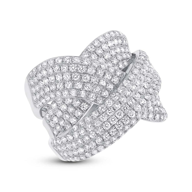 2.33ct 14k White Gold Diamond Bridge Ring