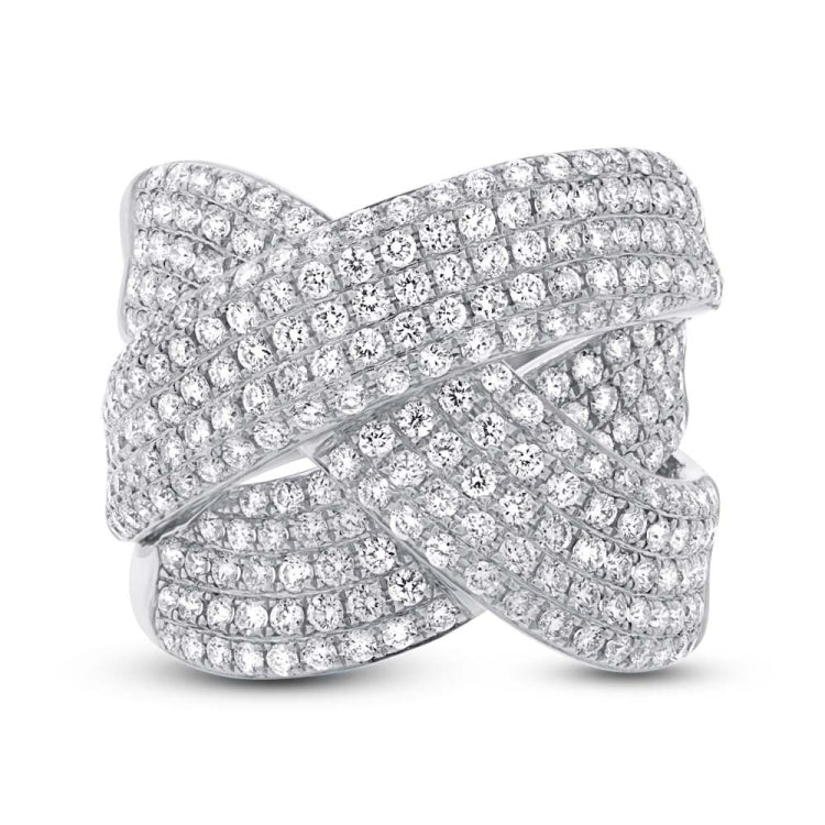 2.33ct 14k White Gold Diamond Bridge Ring