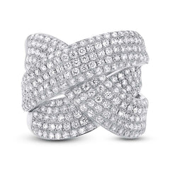2.33ct 14k White Gold Diamond Bridge Ring