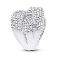 2.33ct 14k White Gold Diamond Bridge Ring