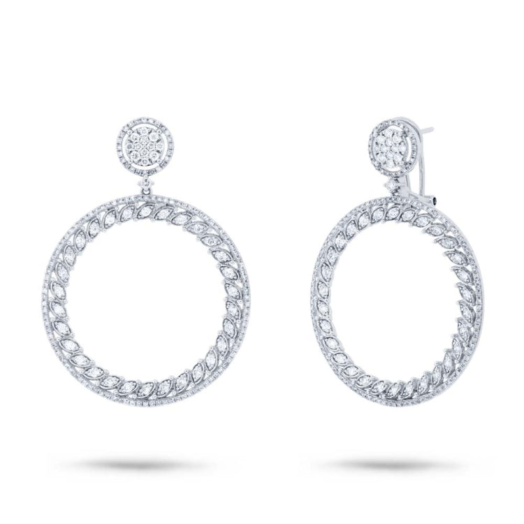 2.51ct 14k White Gold Diamond Earring