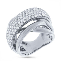 2.25ct 14k White Gold Diamond Bridge Ring