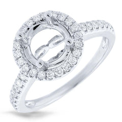 0.52ct 14k White Gold Diamond Semi-mount Ring 2-pc