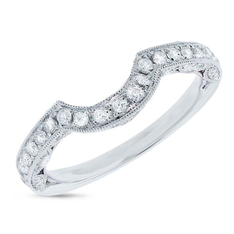 0.51ct 14k White Gold Diamond Shadow Band